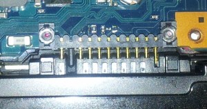 Close-up of battery connector