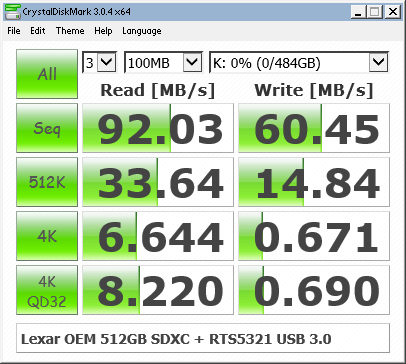 Lexar 512GB OEM Benchmark