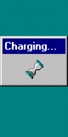 4x magnified simulation of the charging animation. In reality this will not loop but instead goes to the main screen.